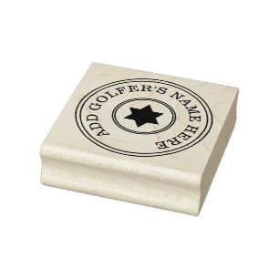 Tampons Encreurs Timbre de balle de golf Maple Wood personnalisé