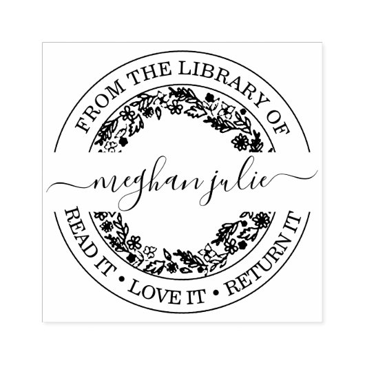 Tampons Encreurs Timbre De Bibliothèque Personnalisé Avec Preuve (Impression)