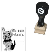 Timbre de bibliothèque personnelle Yorkshire Terri