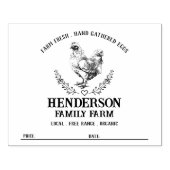 Tampons Encreurs Timbre de carton d'oeuf de poulet rustique (Impression)