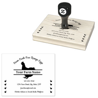 Tampons Encreurs Timbre de carton d'oeuf Poulet Split Monogramme Fe