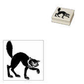 Tampons Encreurs Timbre de chat noir Halloween vintage (Tamponné)