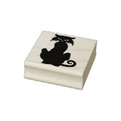 Tampons Encreurs Timbre de chat noir Halloween vintage (Tampon)