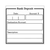 Tampons Encreurs Timbre de comptabilisation des dépôts bancaires (Impression)