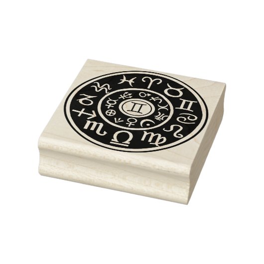 Tampons Encreurs Timbre de conception céleste astrologique des Géme (Tampon)