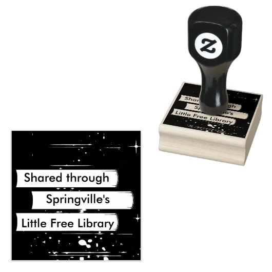 Tampons Encreurs Timbre de conception d'art de livres empilés (Tamponné)