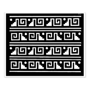 Tampons Encreurs Timbre de conception graphique Tribal Aztec