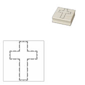 Tampons Encreurs timbre de croix florale victorienne (Tamponné)