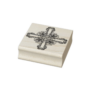 Tampons Encreurs Timbre de croix ornementale vintage
