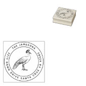 Tampons Encreurs Timbre de la famille des paons – Rayonnement royal (Tamponné)