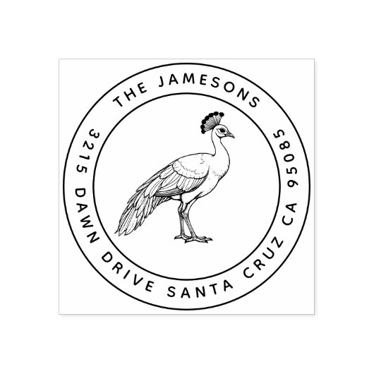 Tampons Encreurs Timbre de la famille des paons – Rayonnement royal (Impression)