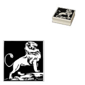 Tampons Encreurs timbre de l'art du lion mâle (Tamponné)