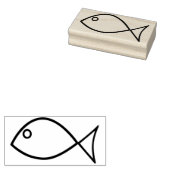 Tampons Encreurs timbre de l'art du poisson jésus (Tamponné)