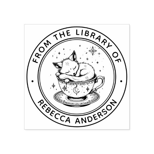 Tampons Encreurs Timbre de livre Whimsical Fox (Impression)