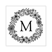 Tampons Encreurs Timbre de monogramme floral (Impression)