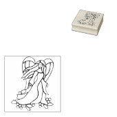 Tampons Encreurs timbre de noël ange art (Tamponné)