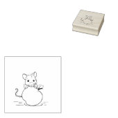 Tampons Encreurs Timbre de souris et de pomme (Tamponné)