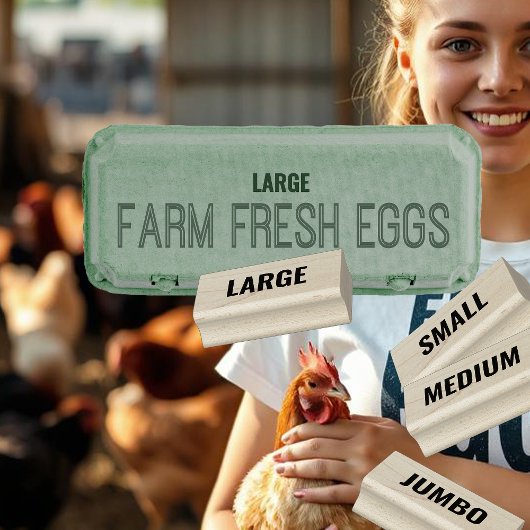 Tampons Encreurs Timbre de taille de carton d'oeuf professionnel (G