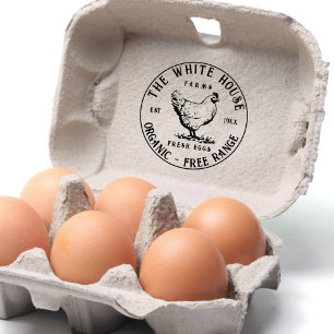 Tampons Encreurs Timbre des oeufs frais de ferme Carton d'oeuf pe
