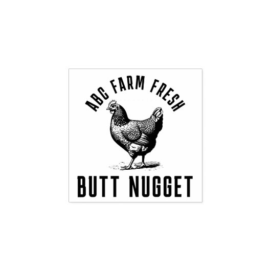 Tampons Encreurs Timbre d'oeuf nugget Butt personnalisé (Impression)
