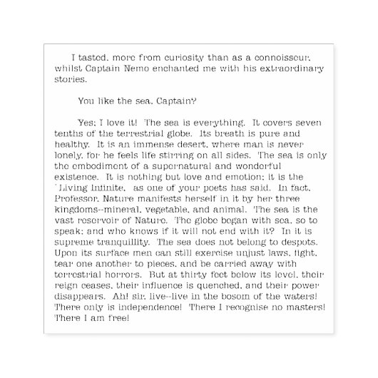 Tampons Encreurs Timbre du Journal d'art : Capitaine Nemo (Impression)