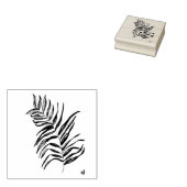 Tampons Encreurs Timbre en bois d'art de feuille de palmier dessiné (Tamponné)