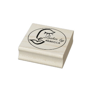 Tampons Encreurs Timbre en bois de bar de cils pour cils