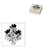 Tampons Encreurs Timbre en bois de Crocus bleus (Tamponné)