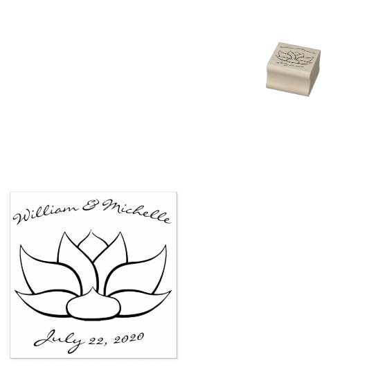 Tampons Encreurs Timbre en bois de Lotus exquis (Tamponné)