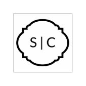 Tampons Encreurs Timbre en bois de monogramme en couple (Impression)