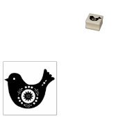 Tampons Encreurs Timbre en bois - Design d'oiseaux de style suédois (Tamponné)