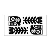 Tampons Encreurs Timbre en bois - Fleurs d'art populaire scandinave (Impression)