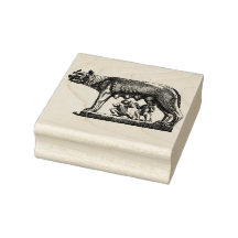 Timbre en bois Lupa Capitolina