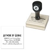 Tampons Encreurs Timbre en bois personnalisé 2,5 x 2,5 (Tamponné)