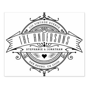 Tampons Encreurs Timbre en bois personnalisé   Adresse de retour de