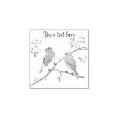 Tampons Encreurs Timbre en bois personnalisé Bleu (Impression)