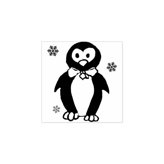 Tampons Encreurs Timbre en bois - pingouin (Impression)