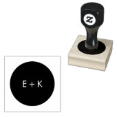Tampons Encreurs Timbre en bois simple Monogramme circulaire (Tamponné)