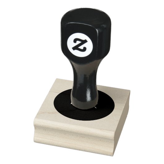 Tampons Encreurs Timbre en bois simple Monogramme circulaire (Tampon)