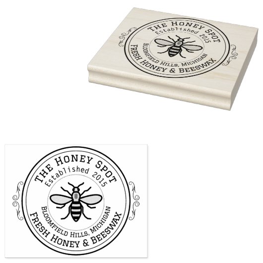 Tampons Encreurs Timbre en caoutchouc à deux lignes (Tamponné)