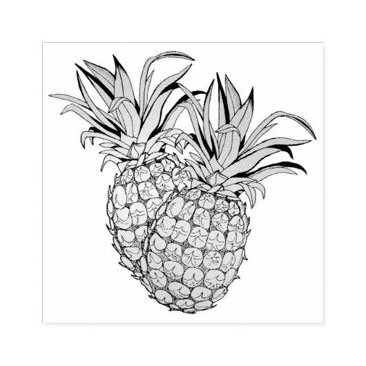 Tampons Encreurs Timbre en caoutchouc ananas (Impression)
