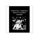 Tampons Encreurs Timbre en caoutchouc avec Chihuahua dans Santa hat (Impression)