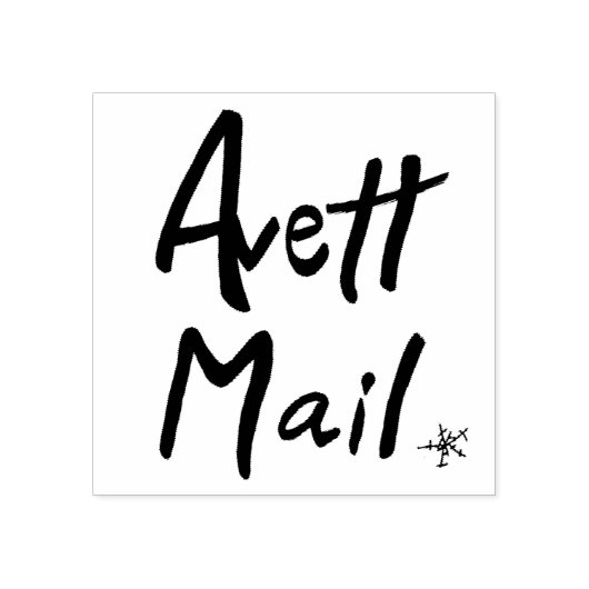 Tampons Encreurs Timbre en caoutchouc "Avett Mail", d'inspiration S (Impression)