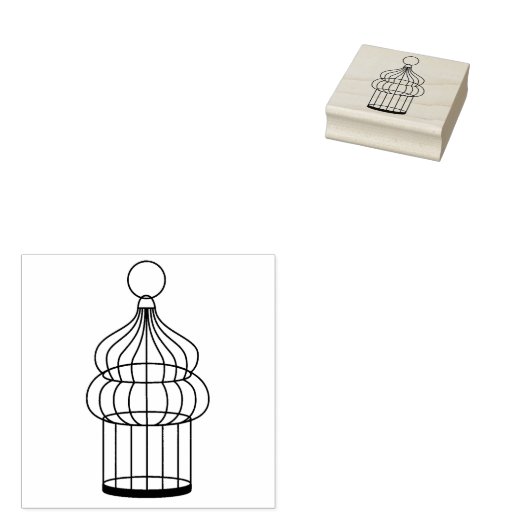 Tampons Encreurs Timbre en caoutchouc Birdcage pour raclettes et l' (Tamponné)