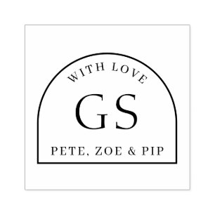 Tampons Encreurs Timbre en caoutchouc cadeau monogramme simple d'ar