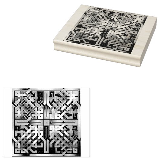 Tampons Encreurs Timbre en caoutchouc Carré de noeud celtique (Tamponné)