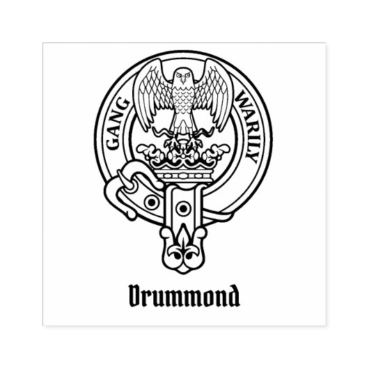 Tampons Encreurs Timbre en caoutchouc Clan Drummond Crest (Impression)