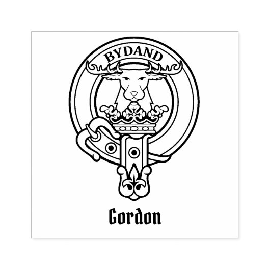 Tampons Encreurs Timbre en caoutchouc Clan Gordon Crest (Impression)