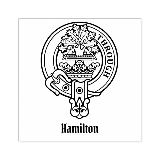 Tampons Encreurs Timbre en caoutchouc Clan Hamilton Crest (Impression)