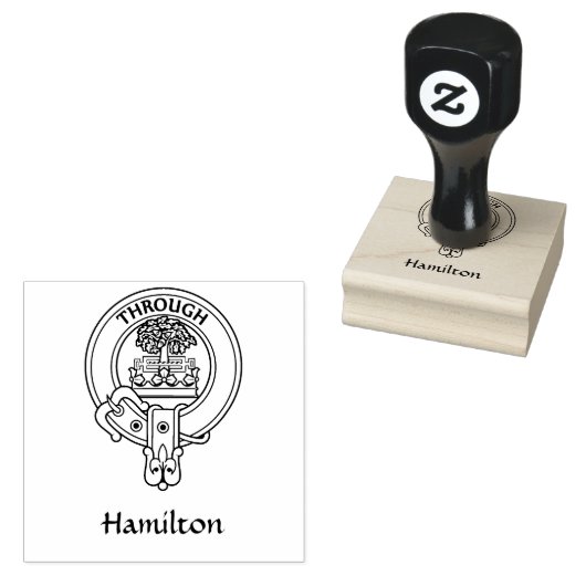 Tampons Encreurs Timbre en caoutchouc Clan Hamilton Crest (Tamponné)